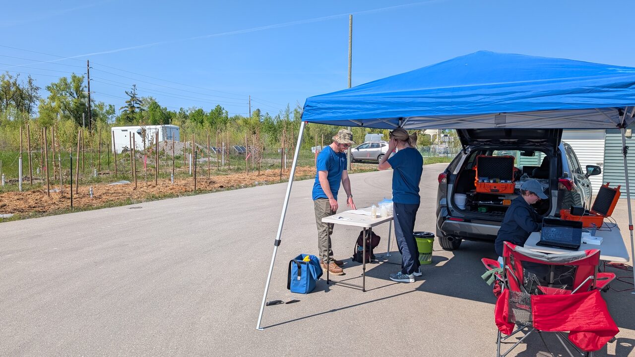 The Wave Lumina team running rapid PFAS tests in the field